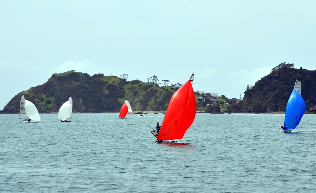 Skiffs downhill - HARKEN Labour Weekend Regatta 2010 © Rosie Reid